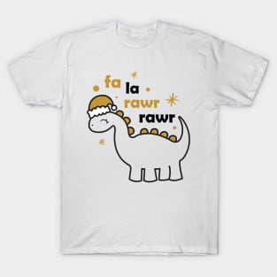 Fa la rawr rawr Christmas Dino T-Shirt